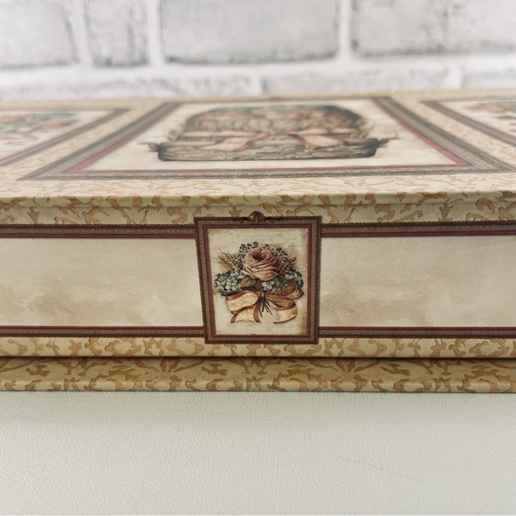 Keepsakes/Memory/Jewelry Box Country French Cottage Floral Rectangular 12.5 x 9 - Picture 7 of 16